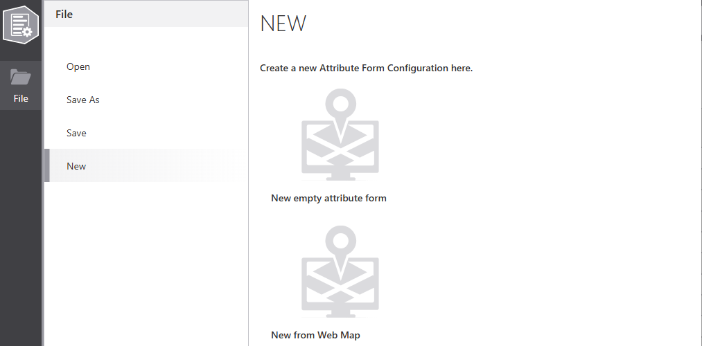 New configuration dialog