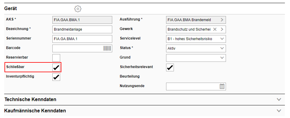 Abb. Gerät schließbar