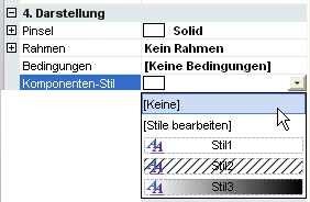 Einstellung eines Komponentenstiles