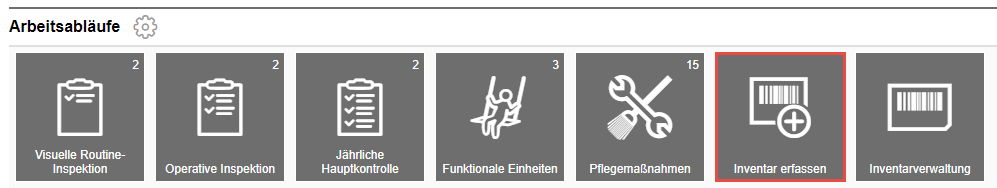 Arbeitsablauf "Inventar erfassen"