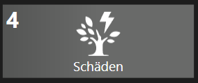 Kachel "Schäden" mit Zähler