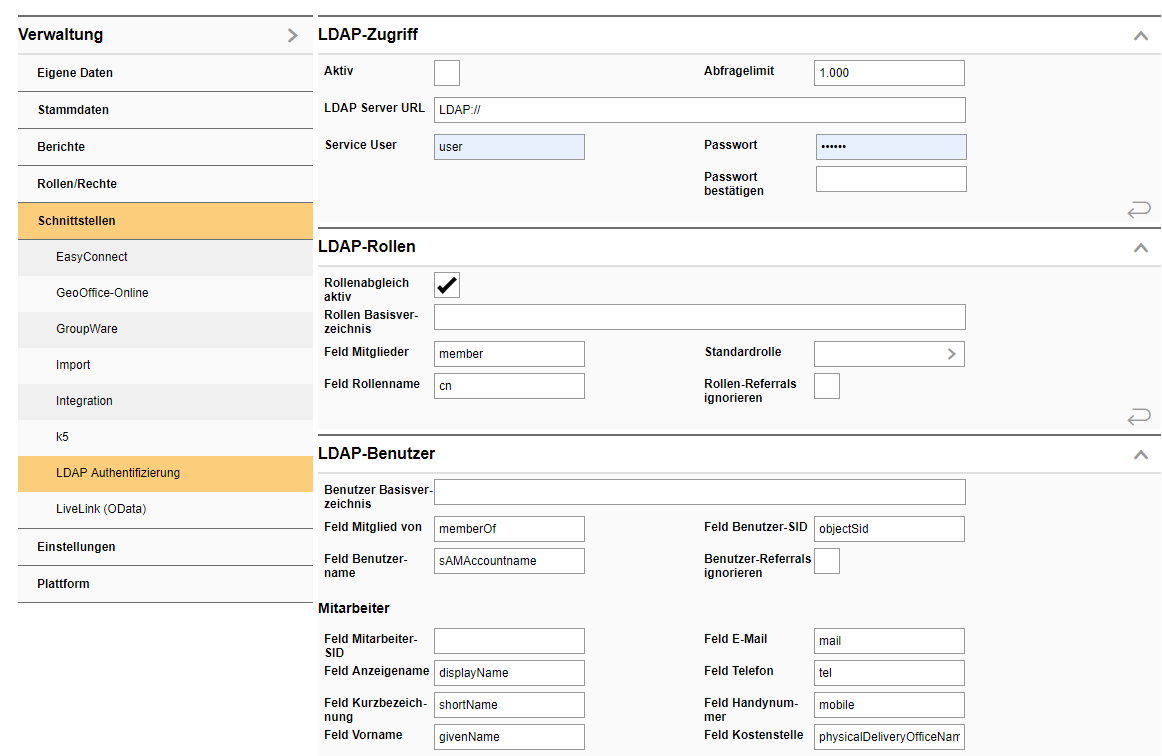 LDAP-Konfiguration