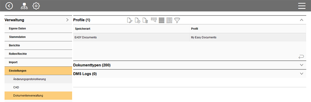 Verwaltung - Dokumentenverwaltung