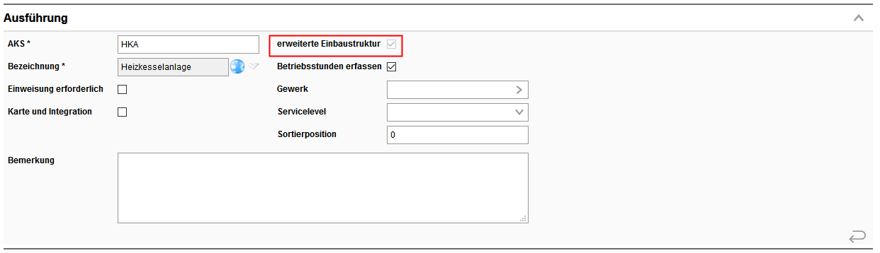 006_Ausführung anlegen_Einbaustruktur