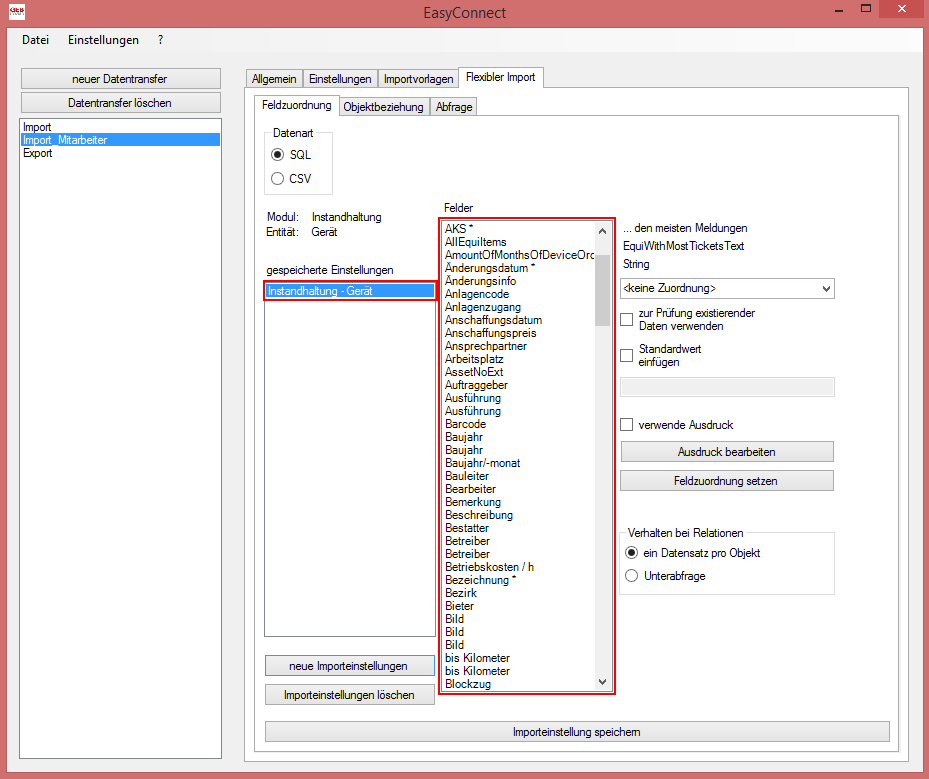 EasyConnect_005_Flexibler Import_sql_felder