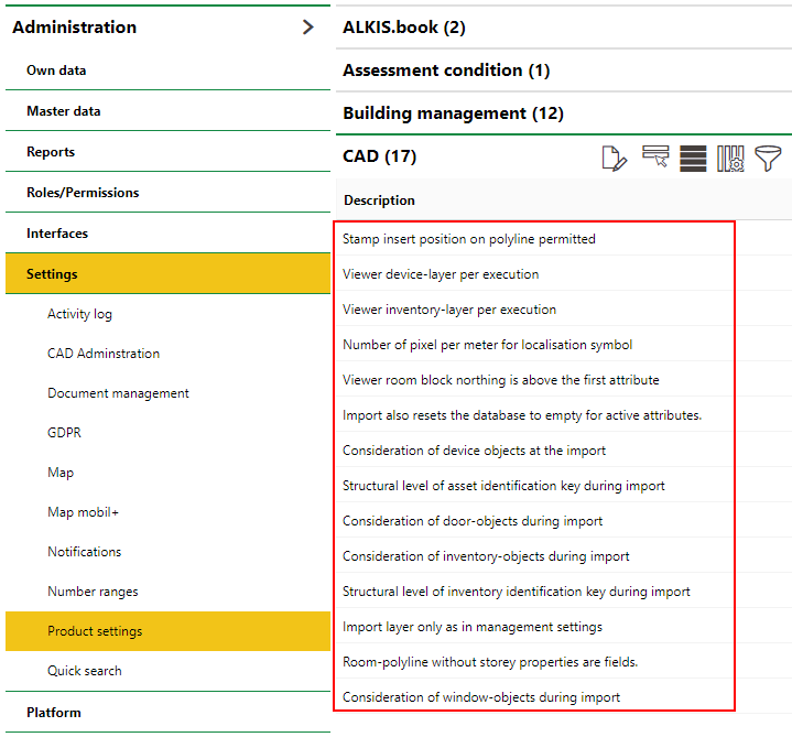 cad-administration-settings