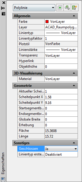 Eigenschaften des Raumpolygon