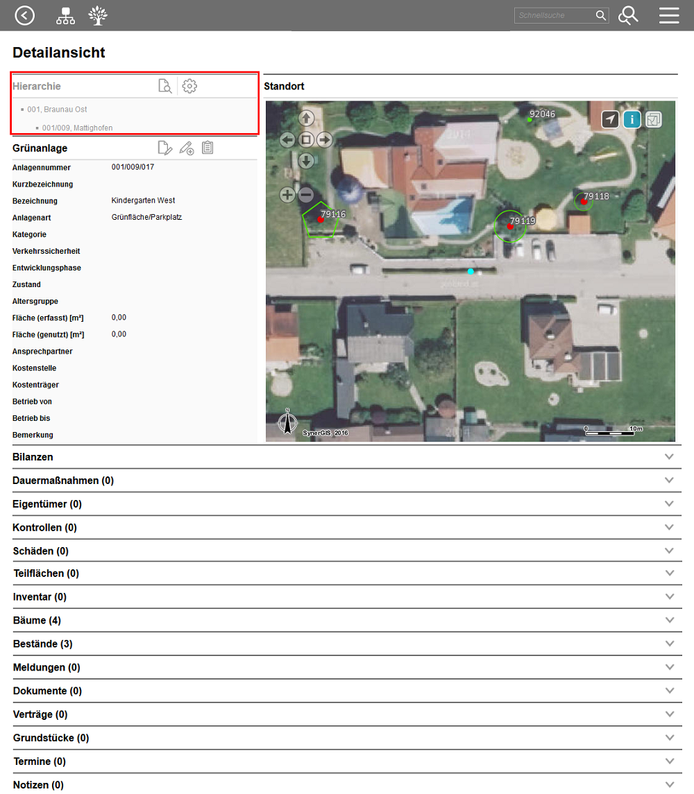 Detailansicht Grünanlage