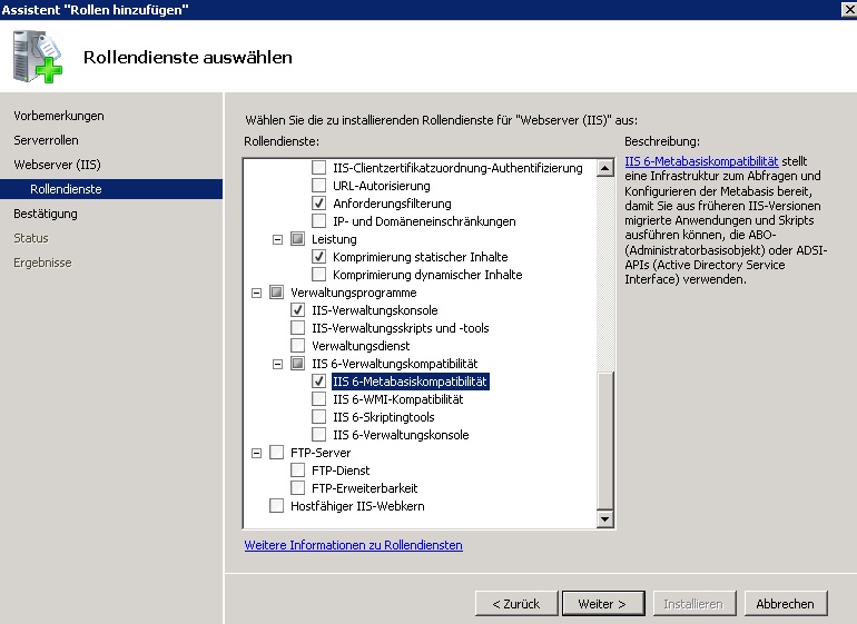 Fortsetzung (Windows 2008 R2):