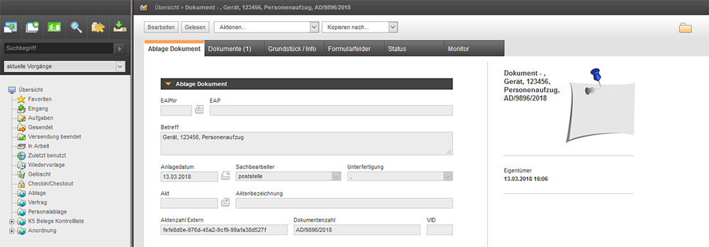 Mappe im DMS Mappe im DMS