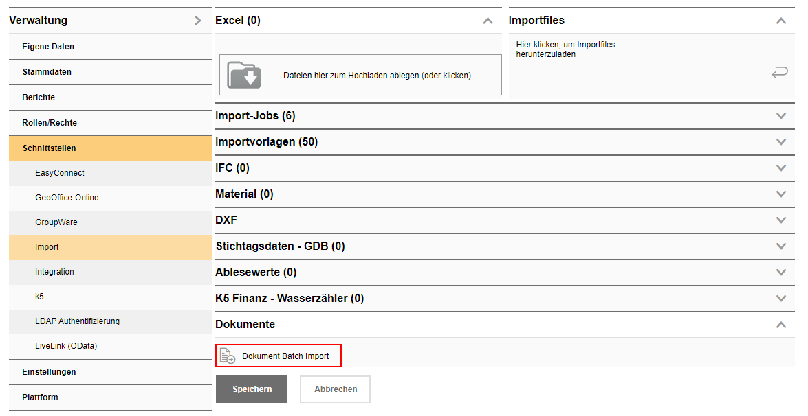 Dokumente Batch Import