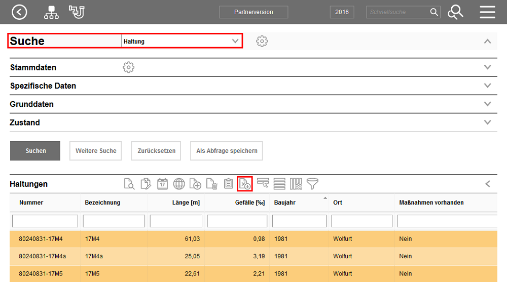 Aufruf Excel Export