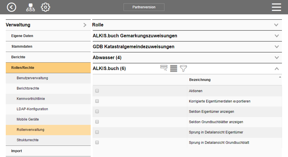 Produktspezifische Rechte im ALKIS.buch