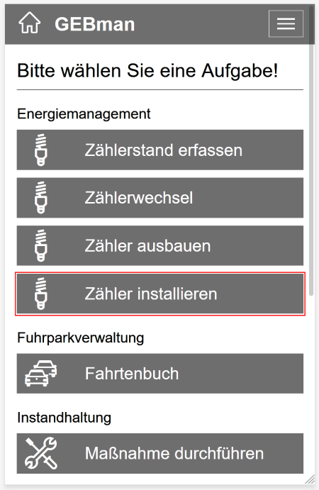 005_Zähler installieren