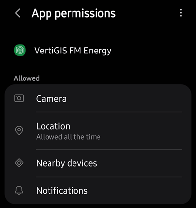 app permissions