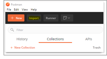 reporting-postman-application-click-import-button