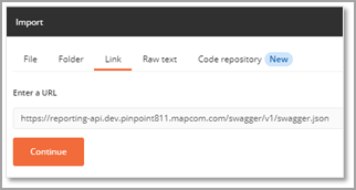 reporting-postman-application-enter-link-url