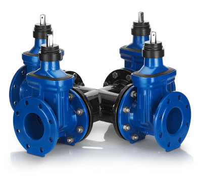 Double Tee or cross with gate valve