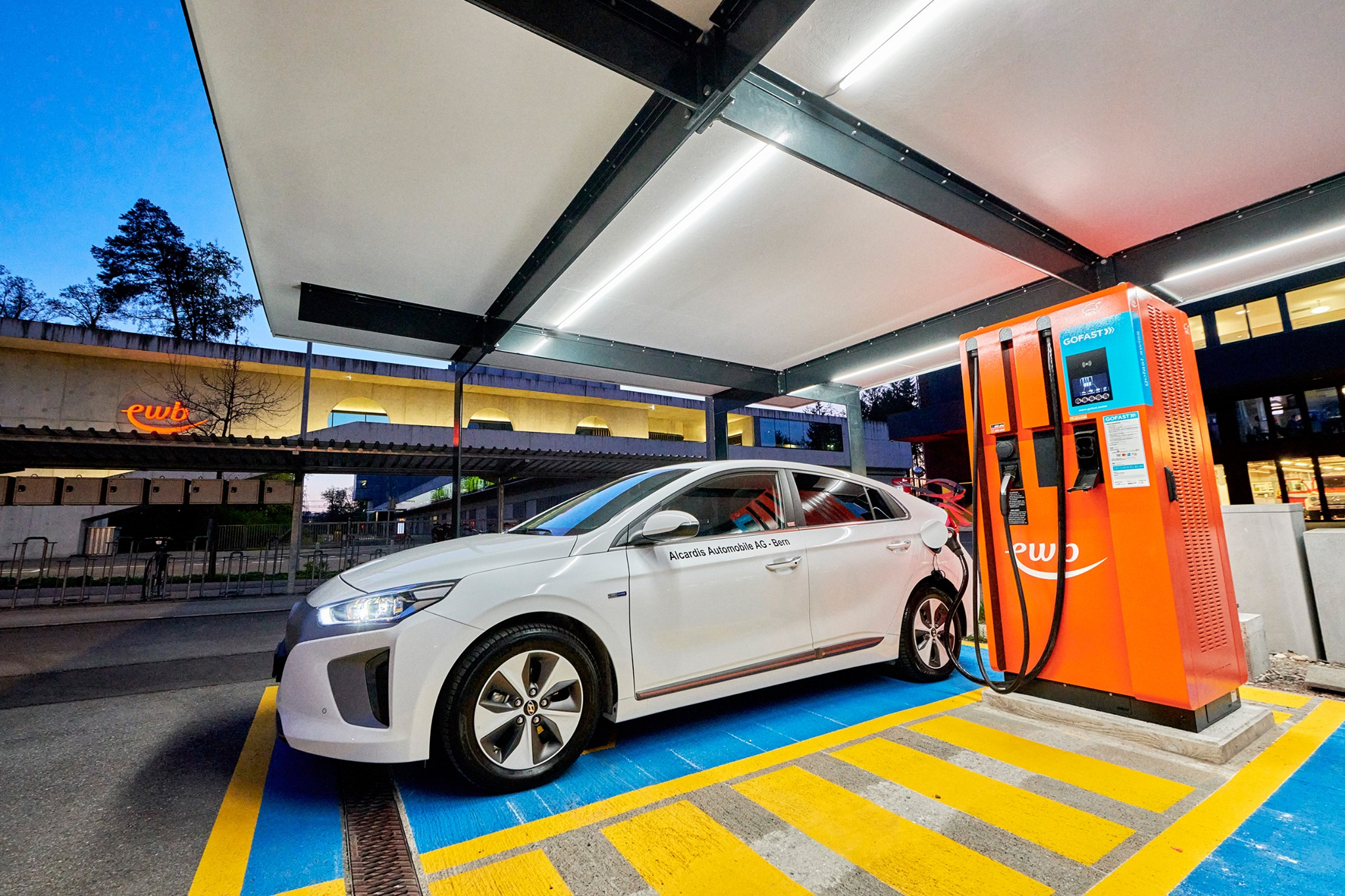 Auvent d’une station de recharge