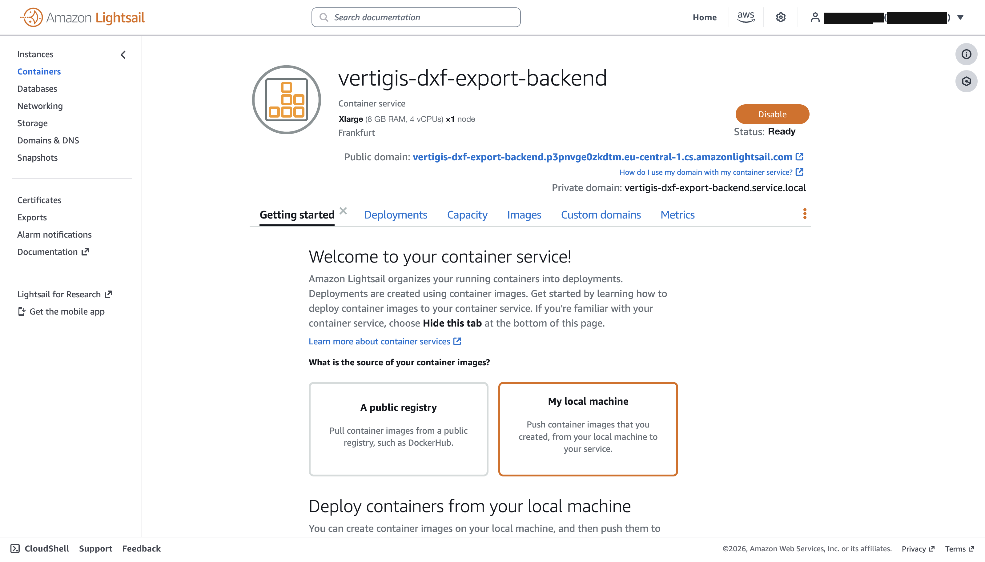 Getting started — source of container images