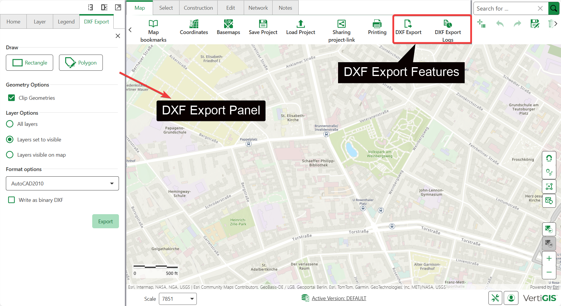 dxf-export-home-menu