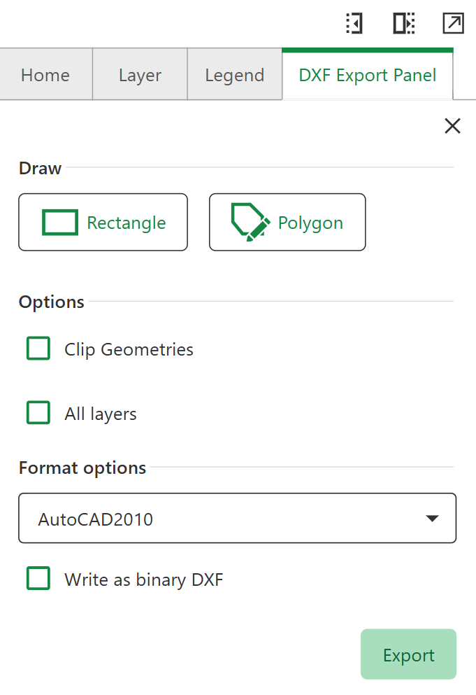 dxf-export-panel