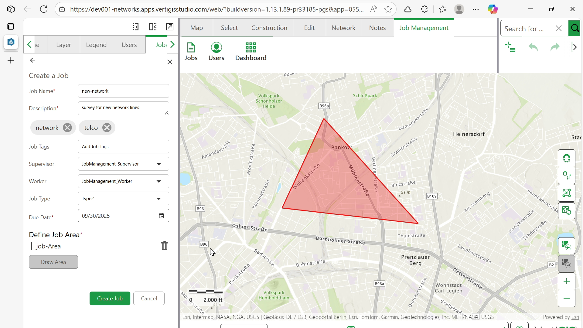 Erstellen eines Auftragsbereichs Erstellen eines Auftragsbereichs