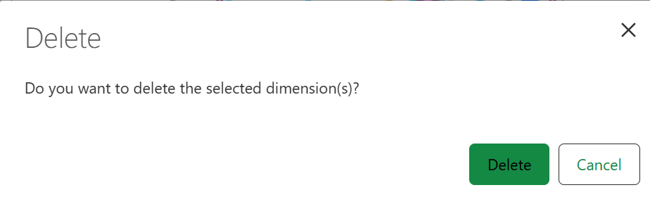 VNE_delete dimension confirmation