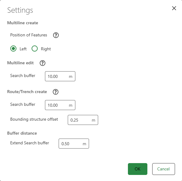 multiline-trench-settings