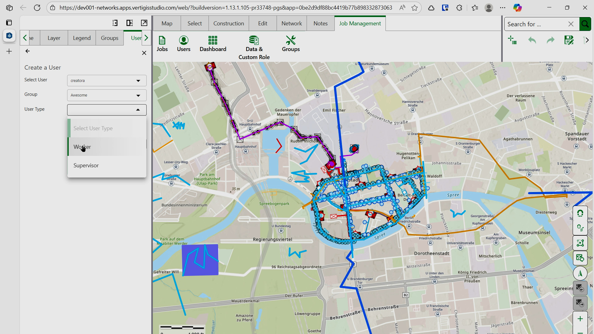 Assign users to groups in Job Management