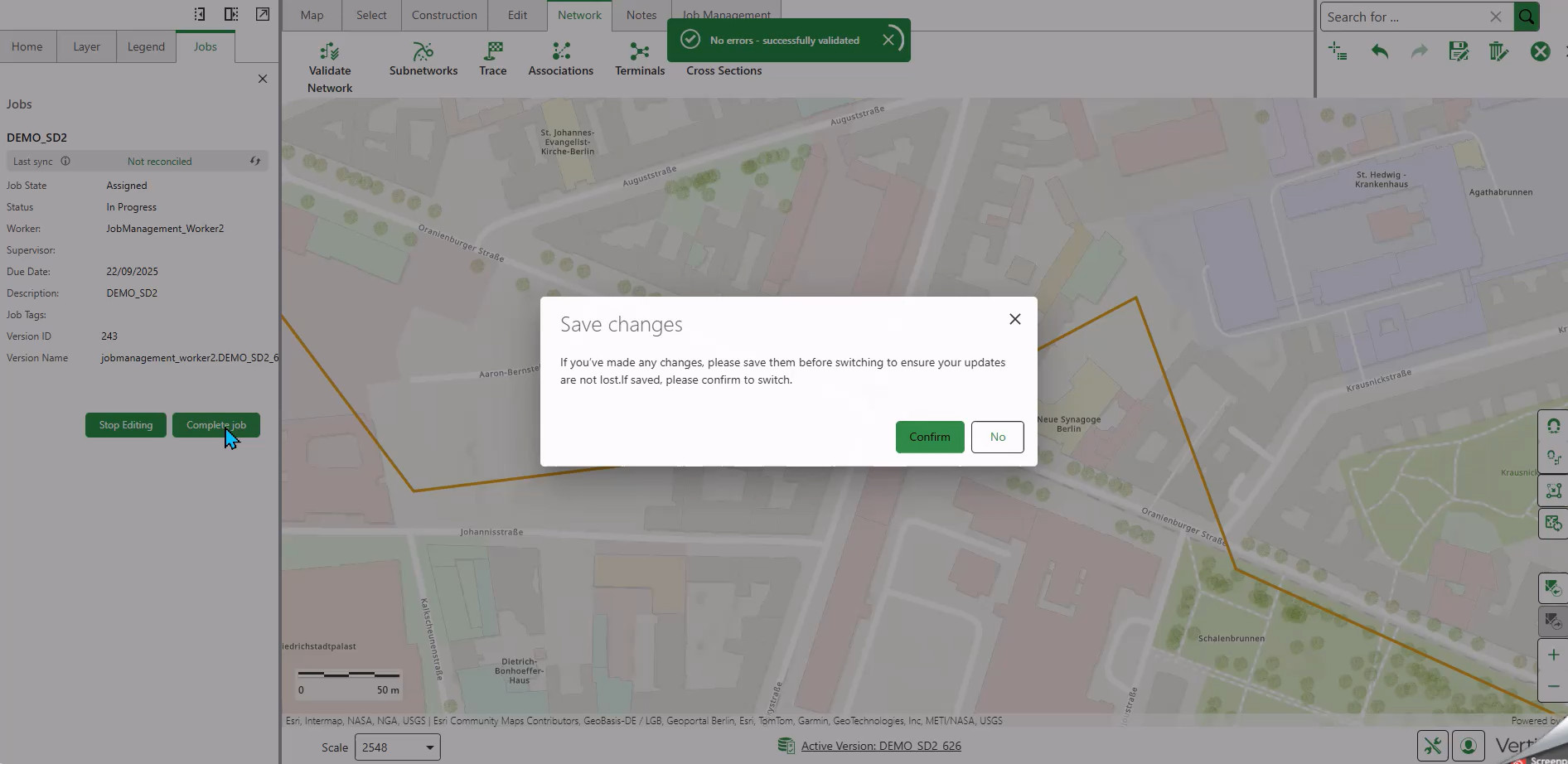 Aucune erreur Terminer le travail