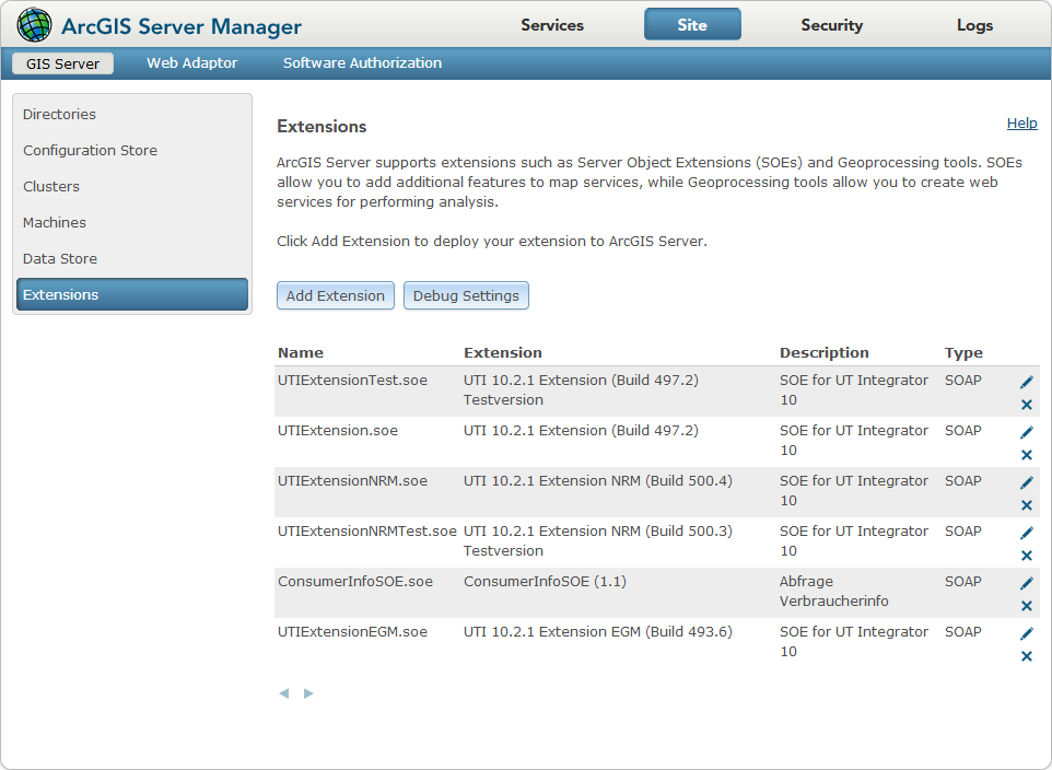 UTI_ArcGIS_Server_Manager_GIS_Server_Extensions