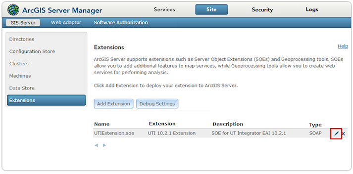 UTI_ArcGIS_Server_Manager_GIS_Server_Extensions_Confirm